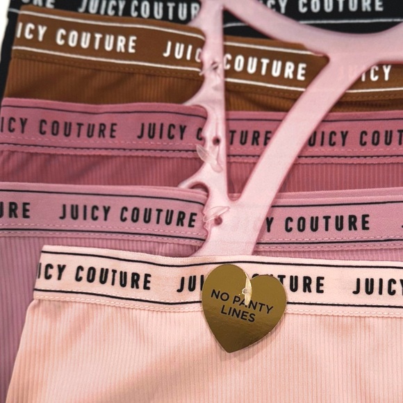 JUICY COUTURE Intimates 5 Pack Panties No Panty Lines Ribbed STYLE JC1626 NWT XL - Picture 6 of 11